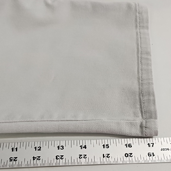 Light Gray Capri 5 Pocket Stretch Denim Jeans Side Leg Vent - Picture 9 of 12